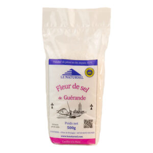 Fleur de sel en Sac plastique imprimé 500g
