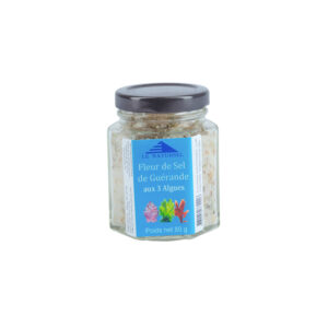 fleur de sel de guérande aux algiues en bocal verre 80g