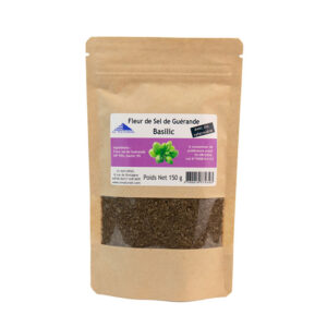Fleur de sel de Guérande Basilic sac refermable 150g