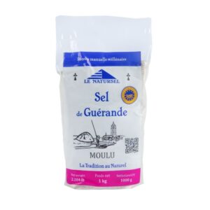 Sel de guérande moulu en sac plastique 1kg