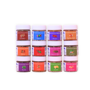 coffret fleur de sel de guérande 8 pots de 35g dans un coffret kraft LE NATURSEL